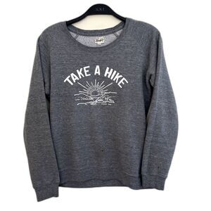 SubUrban Riot Take A Hike Hiking Nature Gorpcore Graphic Crewneck, Gray- Small